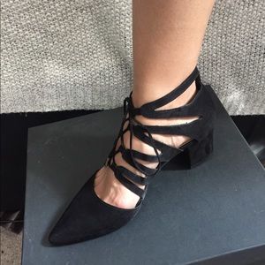 Lace-up Block Heel